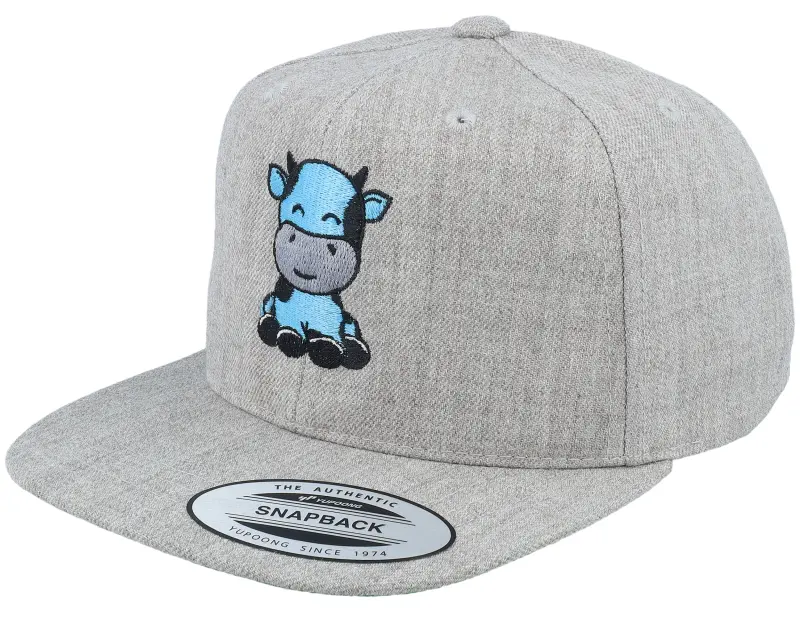 Kiddo Cap Kids Cute Baby Cow Grey Snapback online
