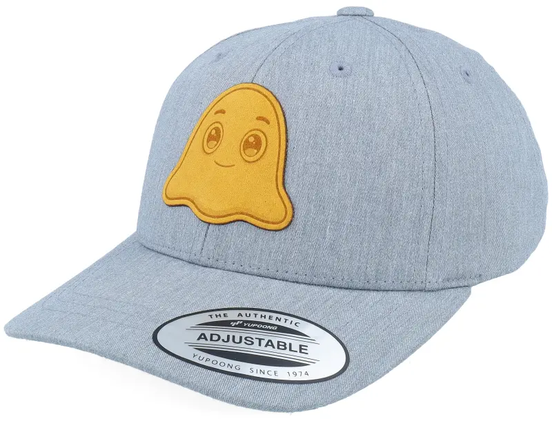 Kiddo Cap Kids Cute Blob Character Engraved Patch Heather Grey Adjustable online