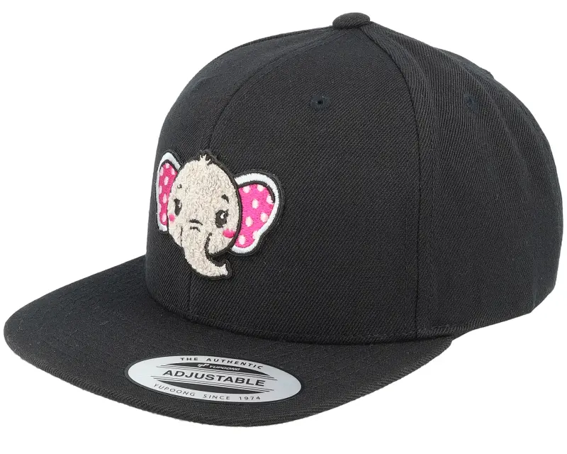 Kiddo Cap Kids Cute Elephant Chenille Black Snapback online