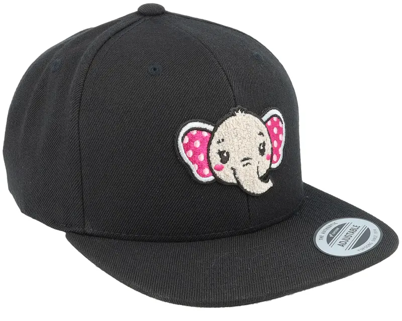Kiddo Cap Kids Cute Elephant Chenille Black Snapback online