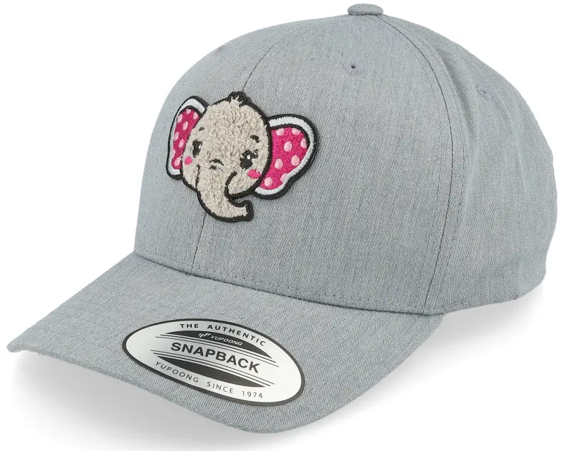 Kiddo Cap Kids Cute Elephant Chenille Heather Grey Adjustable online