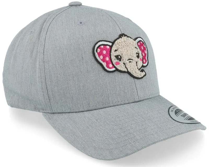 Kiddo Cap Kids Cute Elephant Chenille Heather Grey Adjustable online