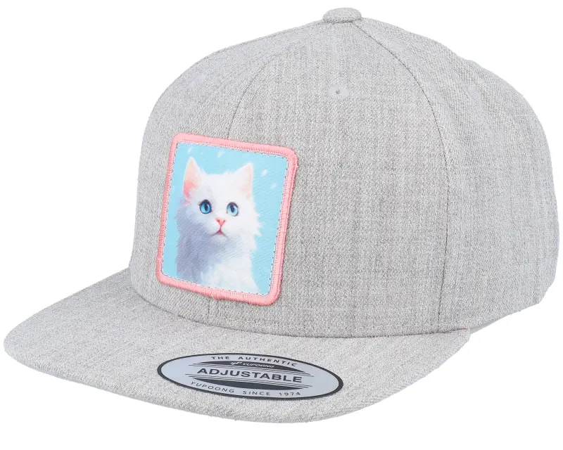 Kiddo Cap Kids Cute Kitten Patch Heather Grey Snapback online
