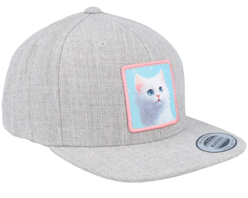 Kiddo Cap Kids Cute Kitten Patch Heather Grey Snapback online