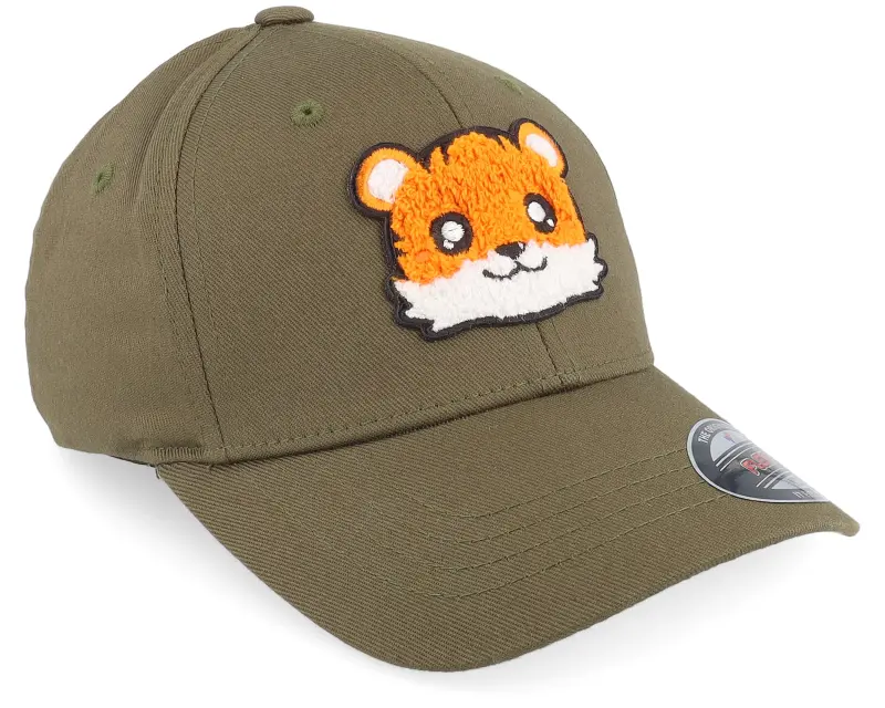 Kiddo Cap Kids Cute Tiger Chenille Olive Flexfit online