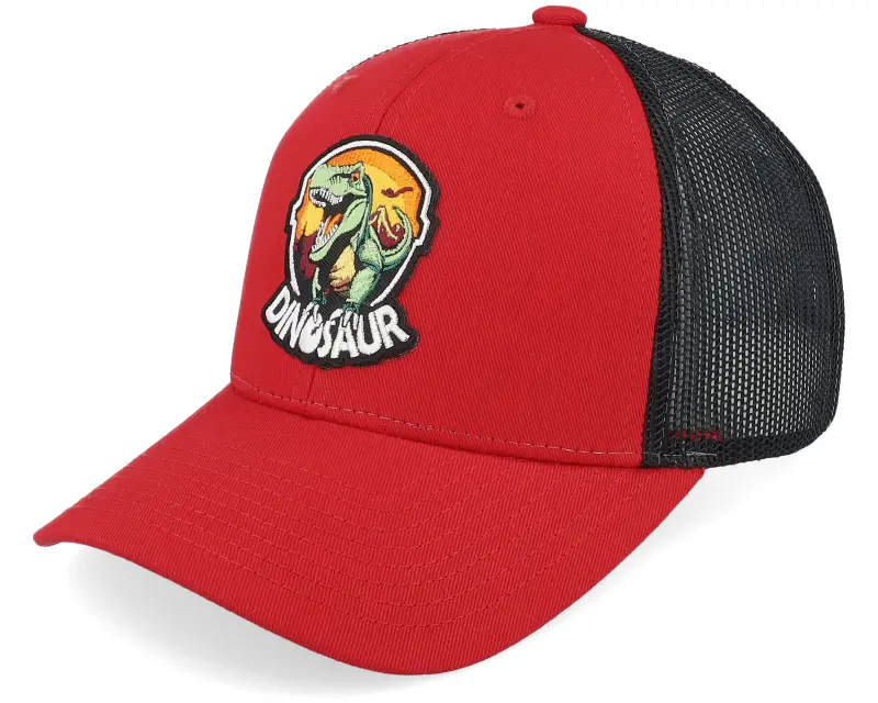 Kiddo Cap Kids Dino Badge Scarlet/Black Trucker online