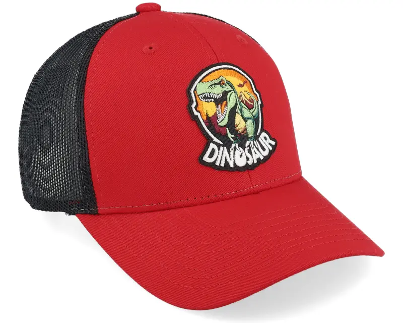 Kiddo Cap Kids Dino Badge Scarlet/Black Trucker online
