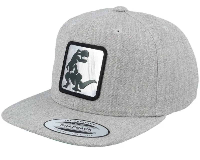Kiddo Cap Kids Dino Silver Patch Heather Grey Snapback online