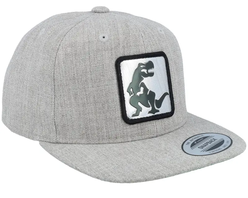 Kiddo Cap Kids Dino Silver Patch Heather Grey Snapback online