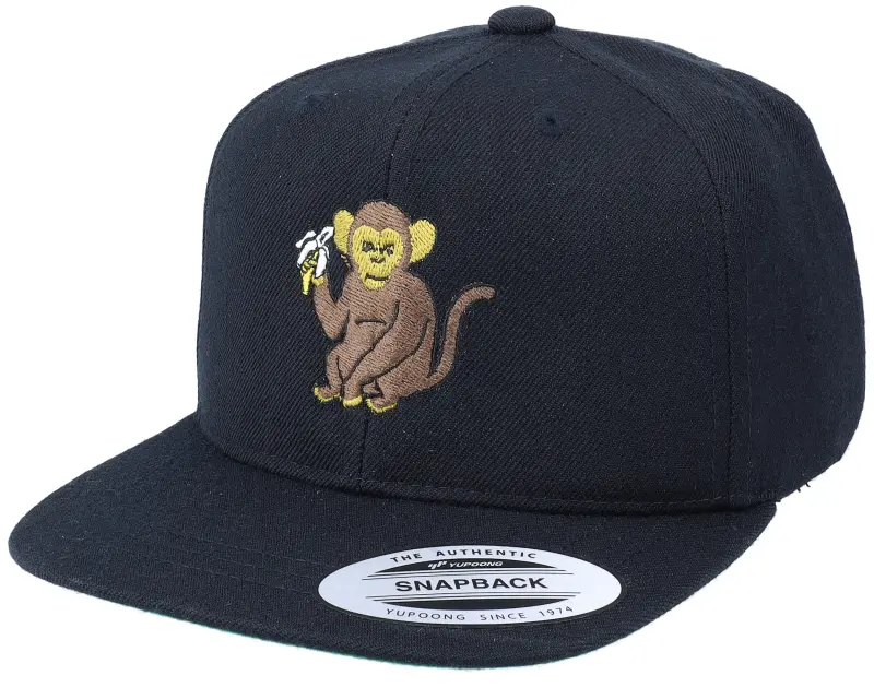 Kiddo Cap Kids Eat Bananas Monkey Black Snapback online
