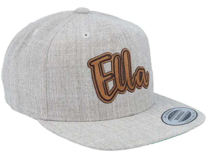 Kiddo Cap Kids Ella Engraved Patch Heather Grey Snapback online