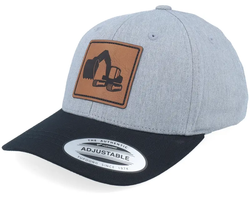 Kiddo Cap Kids Excavator Engraved Box Heather Grey/Black Adjustable online
