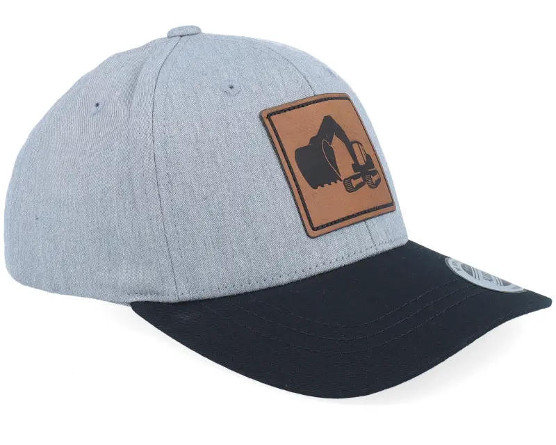 Kiddo Cap Kids Excavator Engraved Box Heather Grey/Black Adjustable online