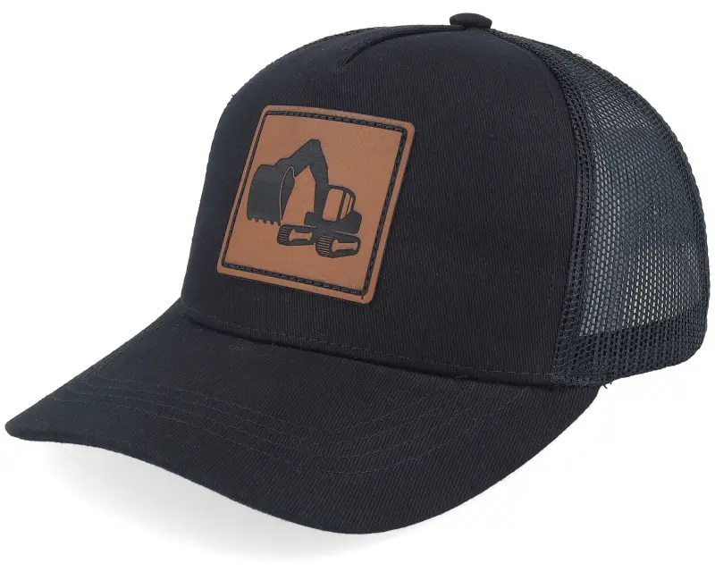 Kiddo Cap Kids Excavator Engraved Box Patch Black Trucker online