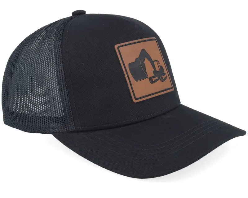 Kiddo Cap Kids Excavator Engraved Box Patch Black Trucker online