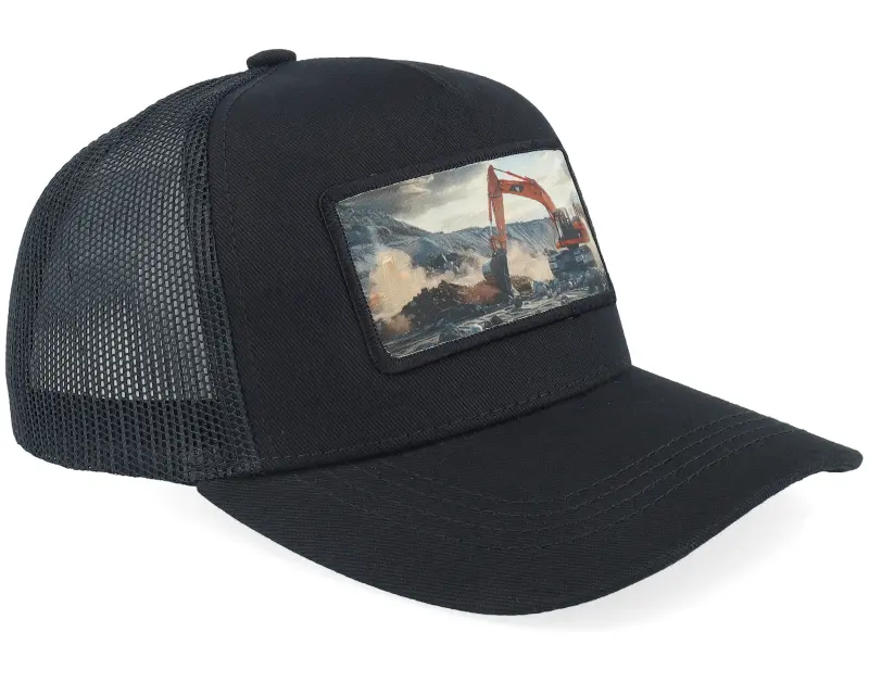 Kiddo Cap Kids Excavator Patch Black Trucker online