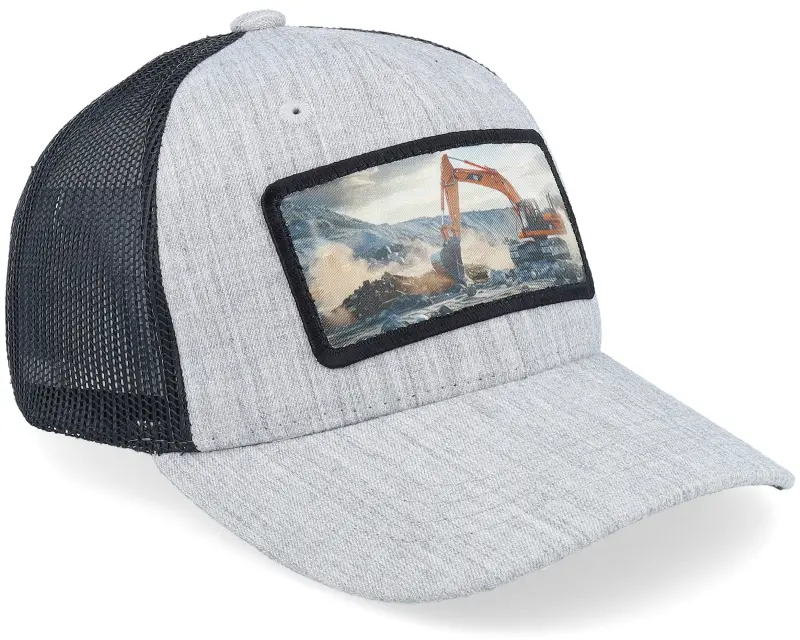 Kiddo Cap Kids Excavator Patch Heather Grey/Black Trucker online