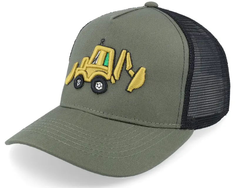 Kiddo Cap Kids Excavator Tractor Olive Green/Black Trucker online