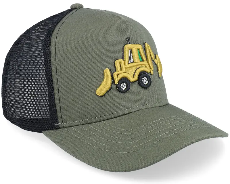 Kiddo Cap Kids Excavator Tractor Olive Green/Black Trucker online