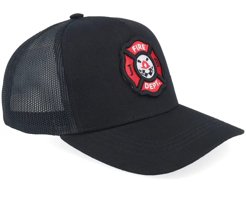 Kiddo Cap Kids Fire Fighter Junior 3d Patch Black Trucker online