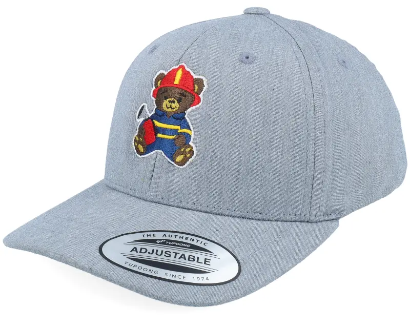 Kiddo Cap Kids Fire Fighter Teddy Heather Grey Adjustable online