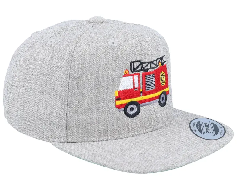 Kiddo Cap Kids Fire Truck Logo Heather Grey Snapback online