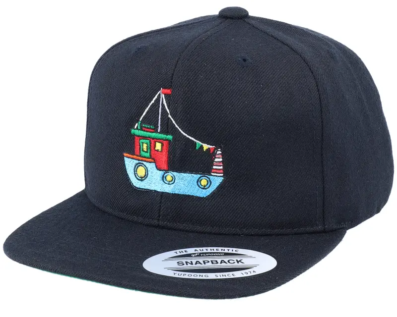 Kiddo Cap Kids Fishing Boat Black Snapback online