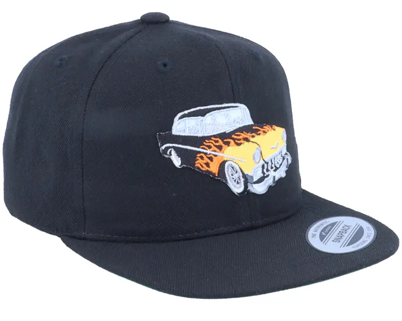 Kiddo Cap Kids Flaming Car Black Snapback online