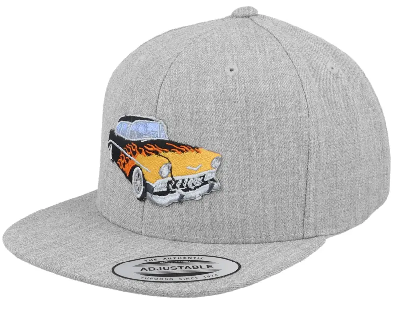 Kiddo Cap Kids Flaming Car Heather Grey Snapback online
