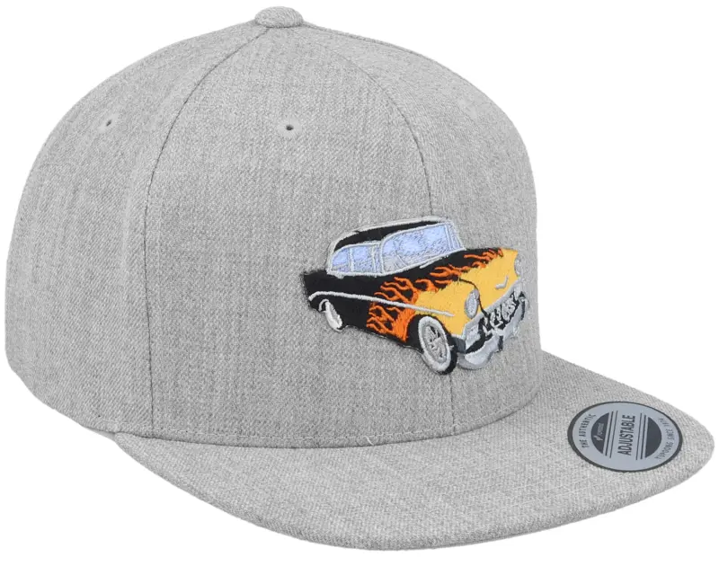 Kiddo Cap Kids Flaming Car Heather Grey Snapback online