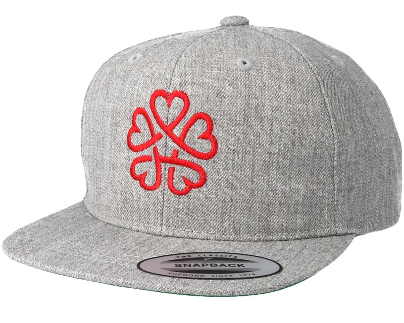 Kiddo Cap Kids Flower Heart Grey/Red Kids Snapback online
