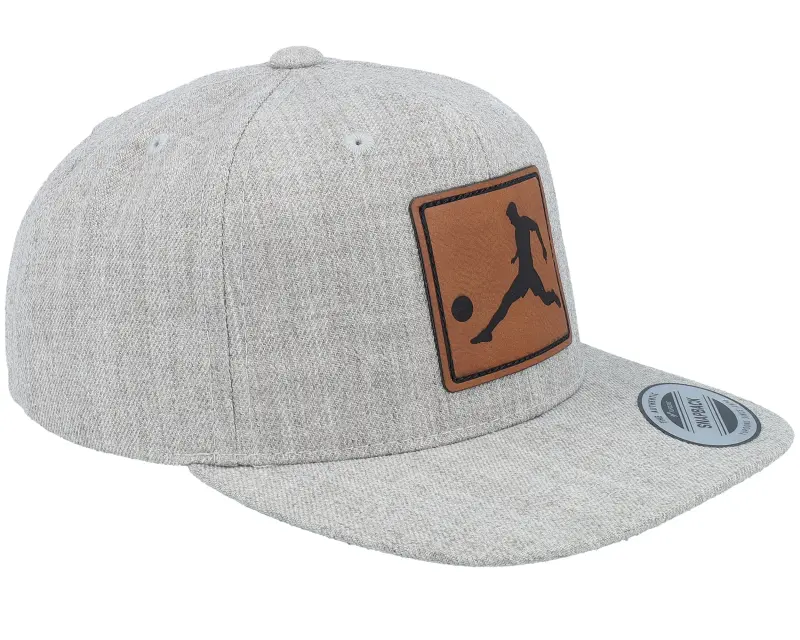Kiddo Cap Kids Football Player Engraved Heather Grey Snapback online