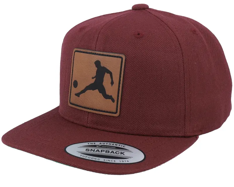 Kiddo Cap Kids Football Player Engraved Maroon Snapback online