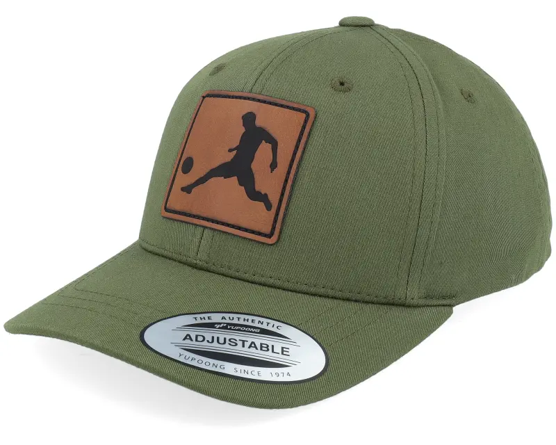 Kiddo Cap Kids Football Player Engraved Olive Adjustable online