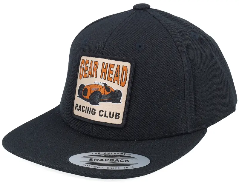 Kiddo Cap Kids Gear Head Racing Club Patch Black Snapback online