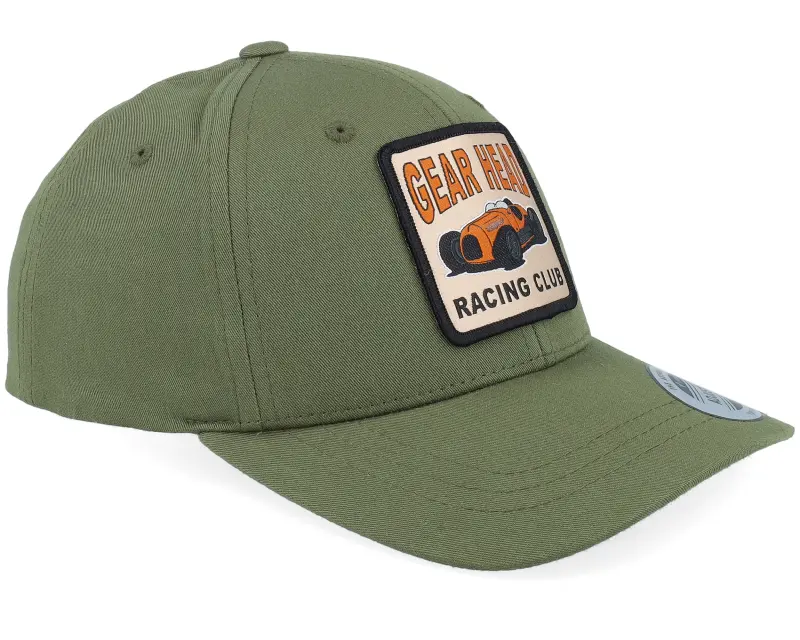 Kiddo Cap Kids Gear Head Racing Club Patch Olive Adjustable online