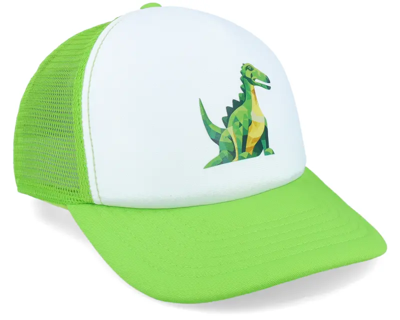 Kiddo Cap Kids Geometry Dinosaur Limegreen/White Foam Trucker online
