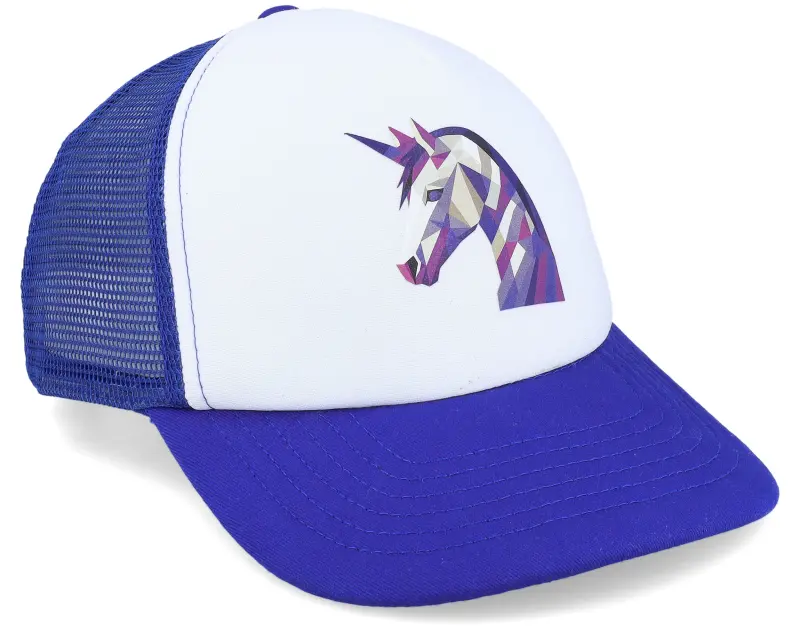 Kiddo Cap Kids Geometry Unicorn Royal Blue/White Foam Trucker online
