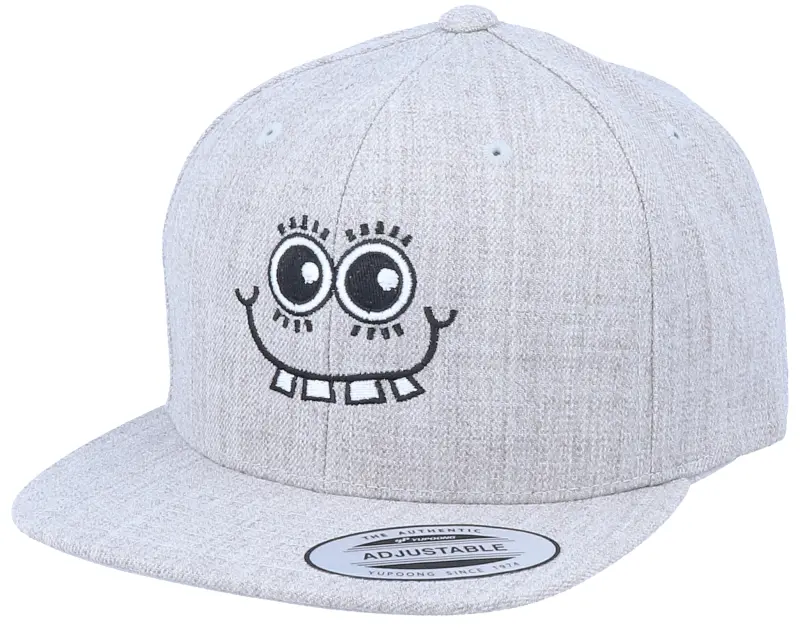Kiddo Cap Kids Goofy Smile Heather Grey Snapback online