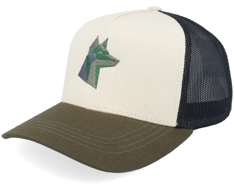 Kiddo Cap Kids Green Paper Fox Stone/Black/Olive A-frame Trucker online