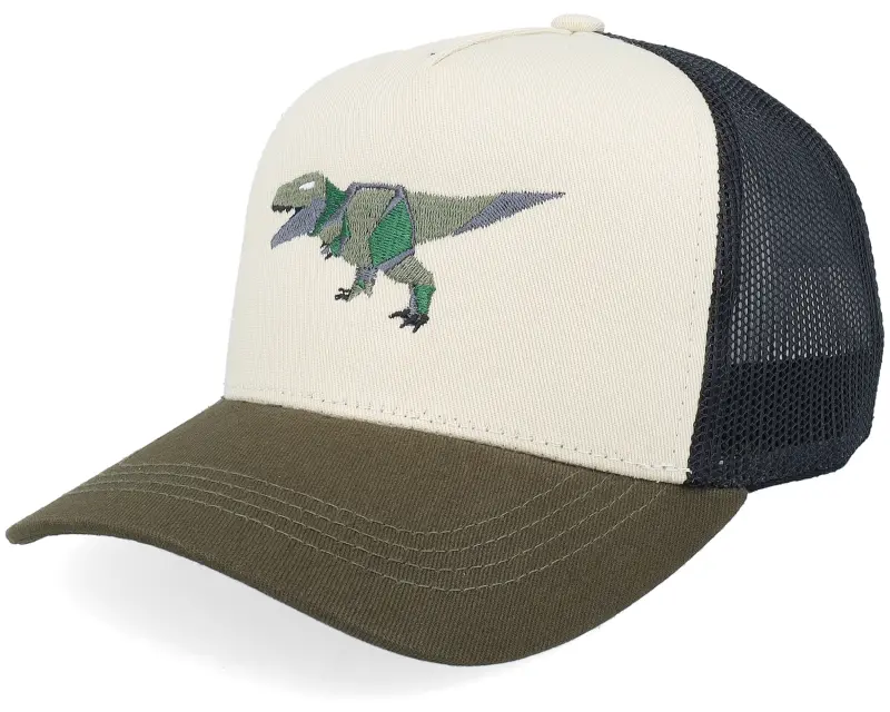 Kiddo Cap Kids Green Paper T-rex Stone/Black/Olive A-frame Trucker online
