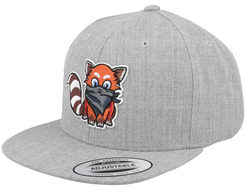 Kiddo Cap Kids Hatsie The Red Panda Heather Grey Snapback online