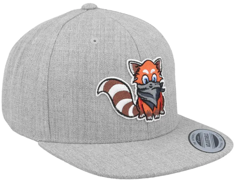 Kiddo Cap Kids Hatsie The Red Panda Heather Grey Snapback online
