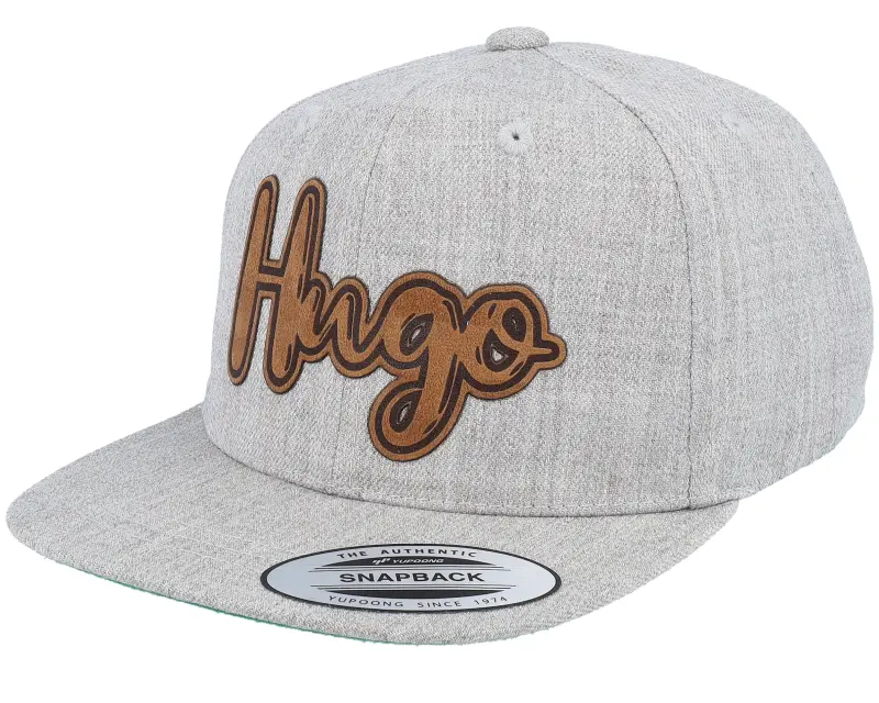 Kiddo Cap Kids Hugo Engraved Patch Heather Grey Snapback online