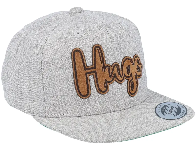 Kiddo Cap Kids Hugo Engraved Patch Heather Grey Snapback online