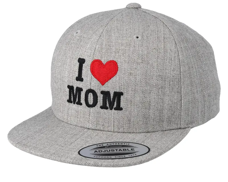Kiddo Cap Kids I Love Mom Grey Snapback online