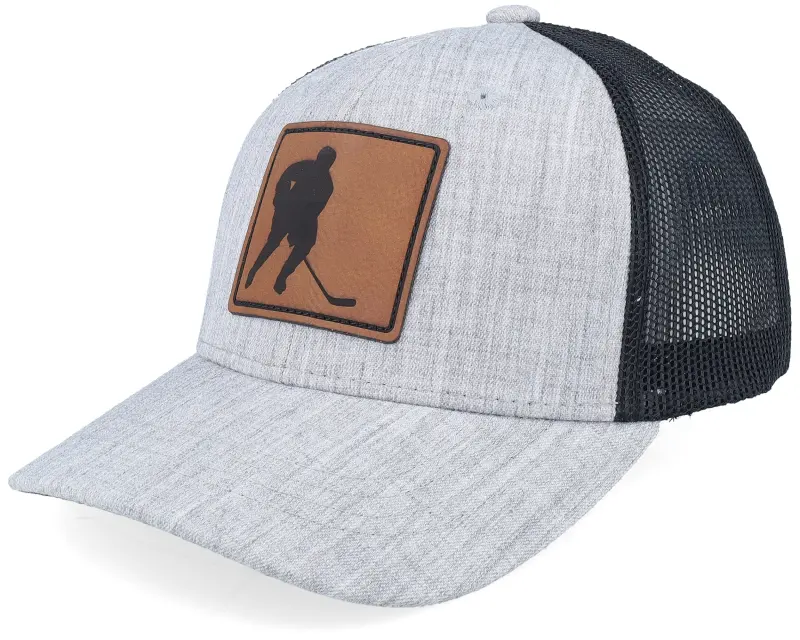 Kiddo Cap Kids Ice Hockey Engraved Patch Heather Grey/Black Trucker online