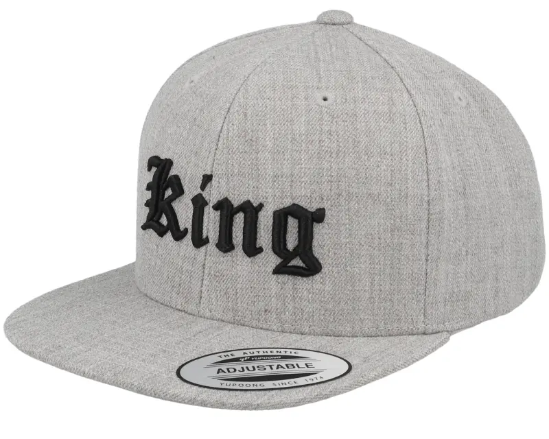 Kiddo Cap Kids King Old English 3d Heather Grey Snapback online