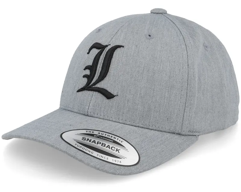 Kiddo Cap Kids L Letter 3d Heather Grey Adjustable online