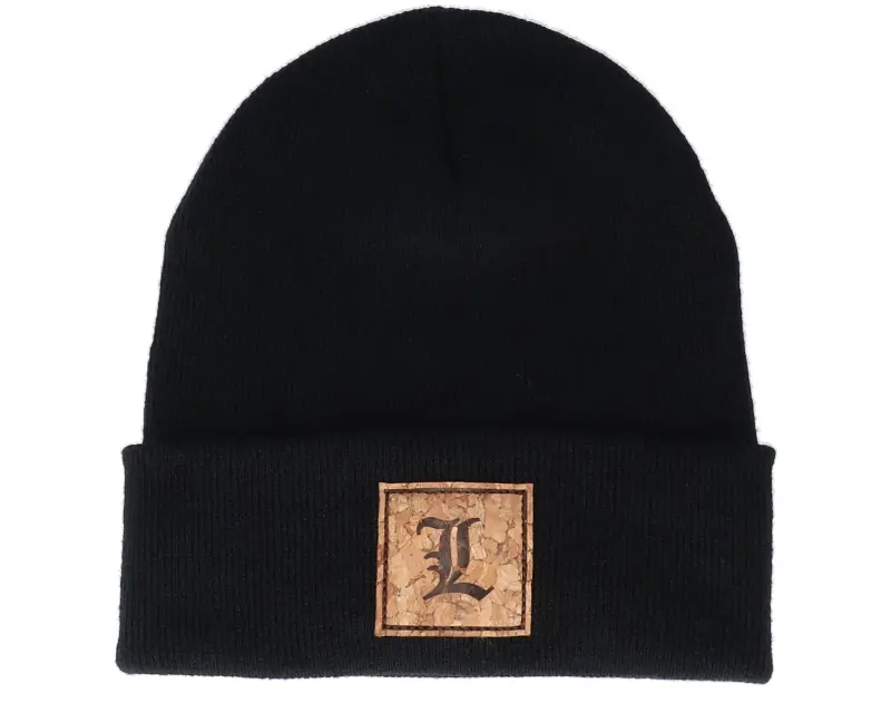 Kiddo Cap Kids L Letter Patch Black Cuff online